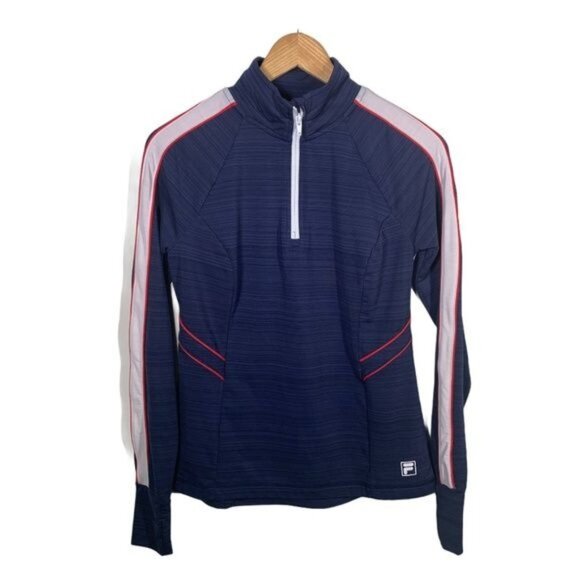 Fila Women’s Small Navy 1/4 Zip Pullover Activewear Running Workout Top - Picture 1 of 11